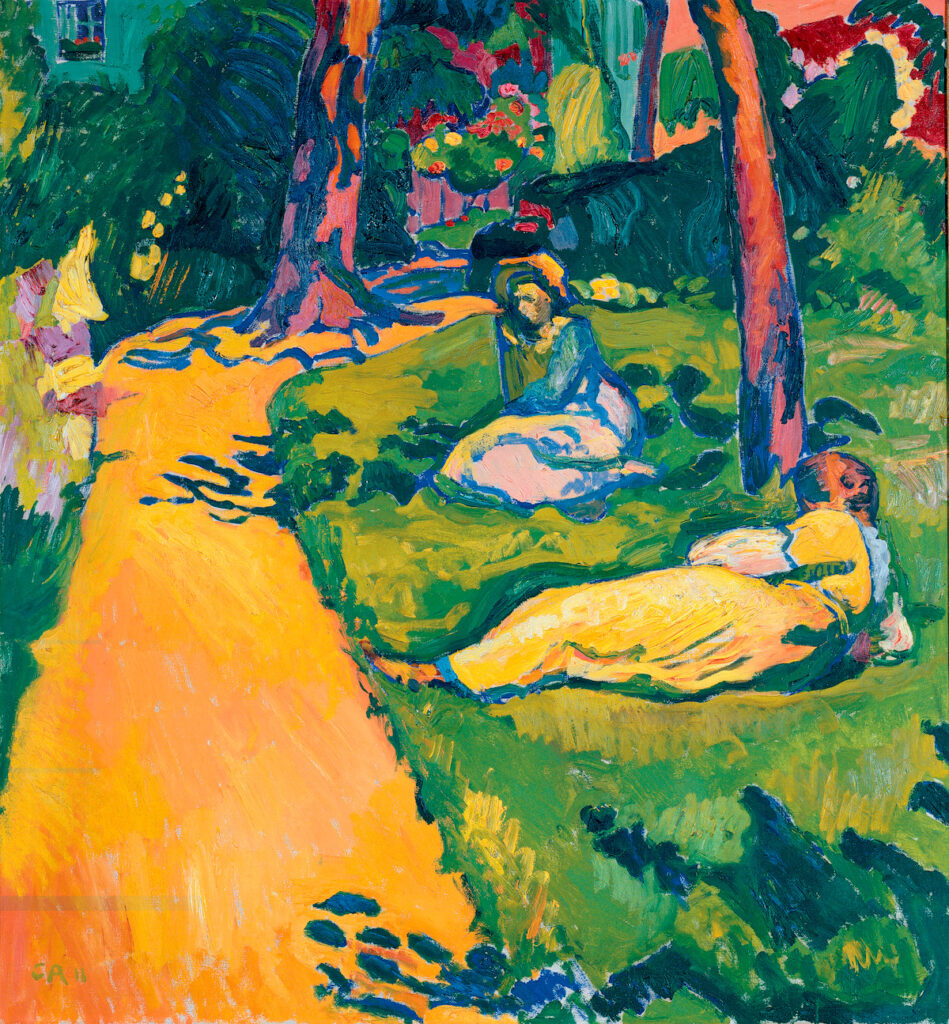 Cuno Amiet, Ruhepause im Garten auf der Oschwand, 1911